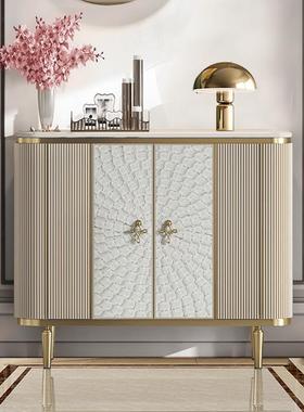 意式入玄关柜柜轻奢餐边柜岩板装饰柜贝壳户76394正对客门厅墙边柜