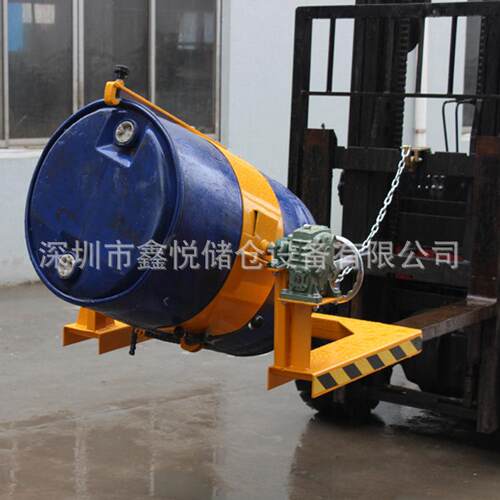 叉车倒桶用MQJ具抱箍式机手摇翻转倒桶夹具油专桶搬运夹