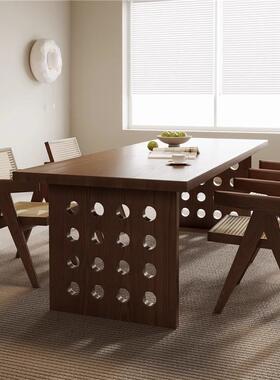 严选实木原悬浮书桌客厅木卧大板桌室书房书法长桌条MTV办公桌工