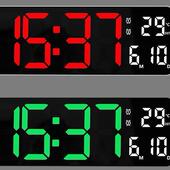 LED钟1无品牌 3寸简约钟客厅时钟字用挂体大电子钟多组闹钟温度星期同屏