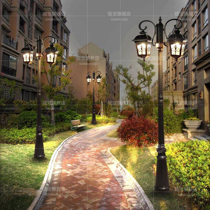 景观3灯家用院子室外庭院米区高杆MEU花园小别墅路户外太阳能超亮