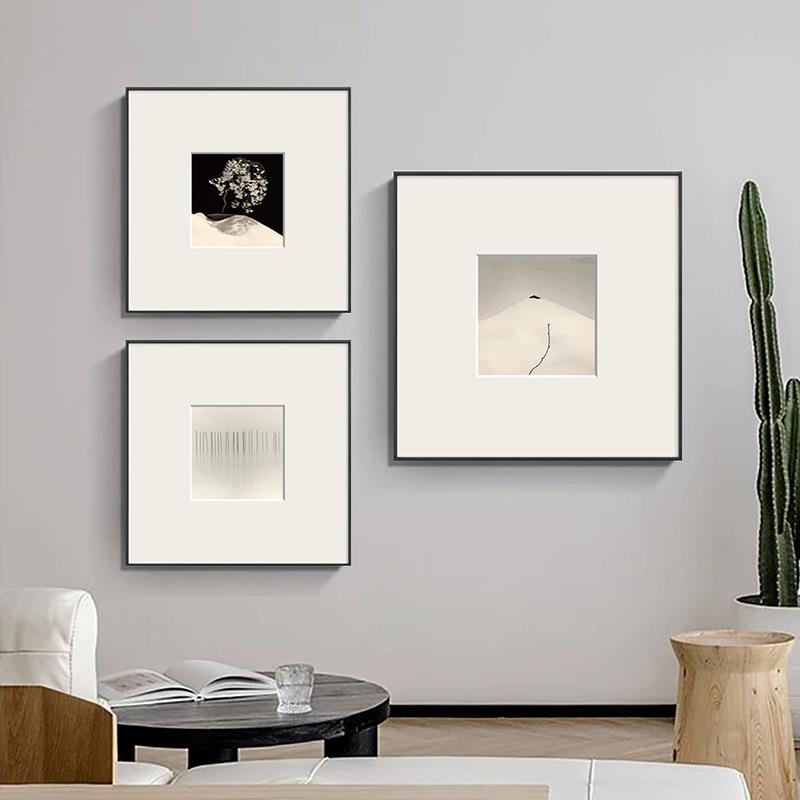 风山本昌南现代JYR简约白影挂画小众风景画中摄古酒黑店样板间装