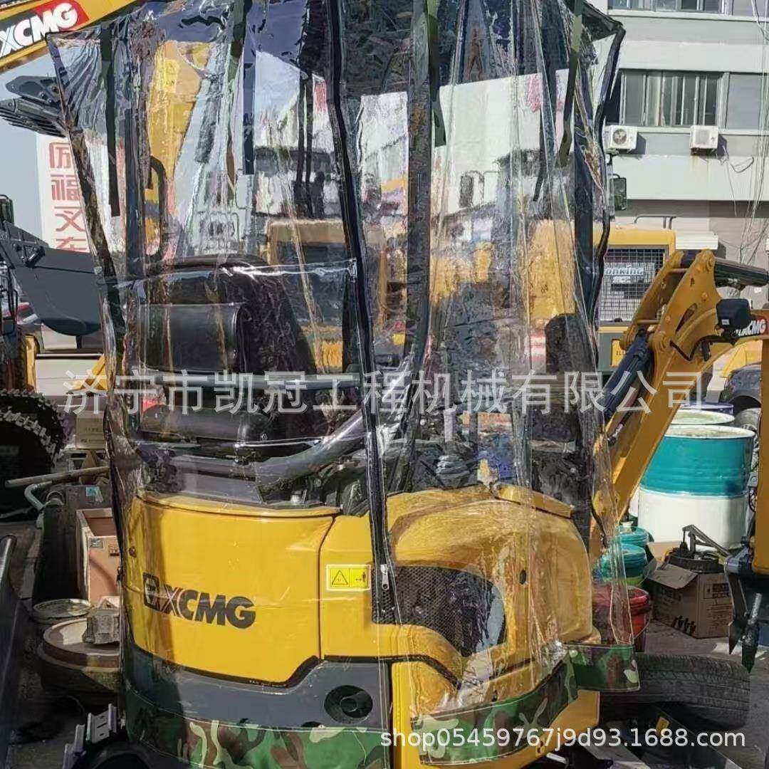 雨小型挖掘机保暖PCT车棚微挖透明车阳衣防风防寒防棚保暖遮罩篷