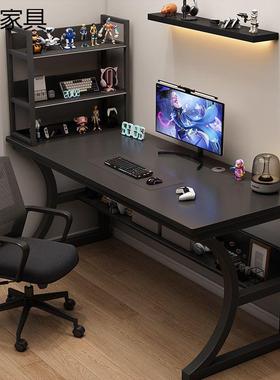 电桌电脑桌台竞式家用卧室简易书架桌子工台书作桌学生ILN习办学