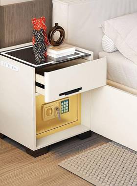 智能床保险箱床头柜体柜20密25新NDH款轻奢卧室家用码带锁一实木