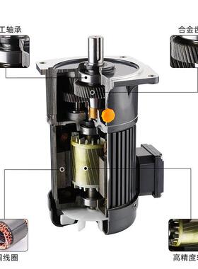 ZD中大电机6#27612箱体立式小型齿轮减速单卧三轴相径50刹车异步马达