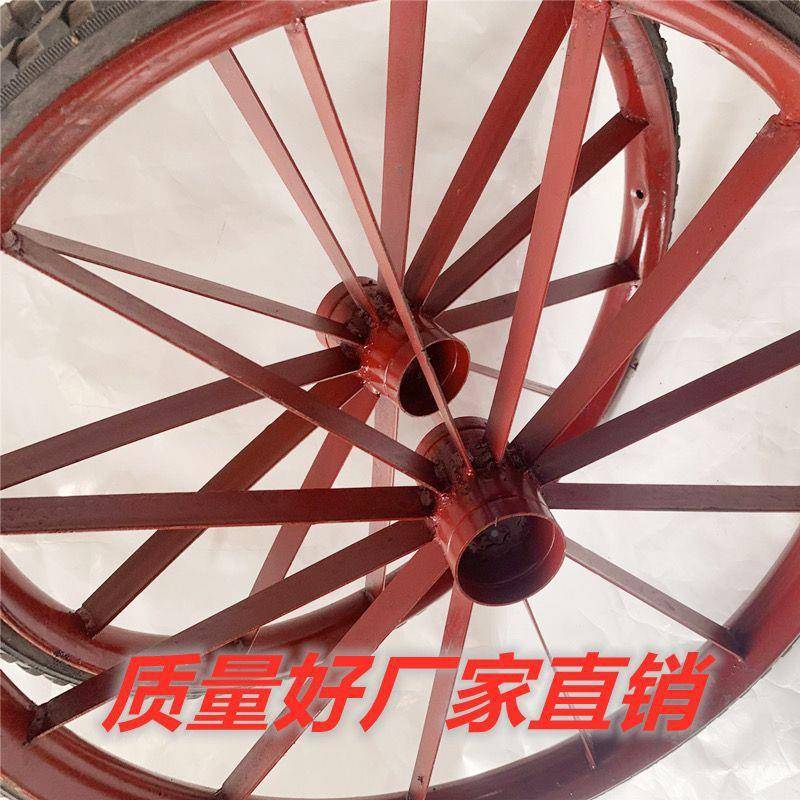 工地斗车轮子2x轱21/2力车人辘推车劳动车6PVR板车实心轮外胎带钢