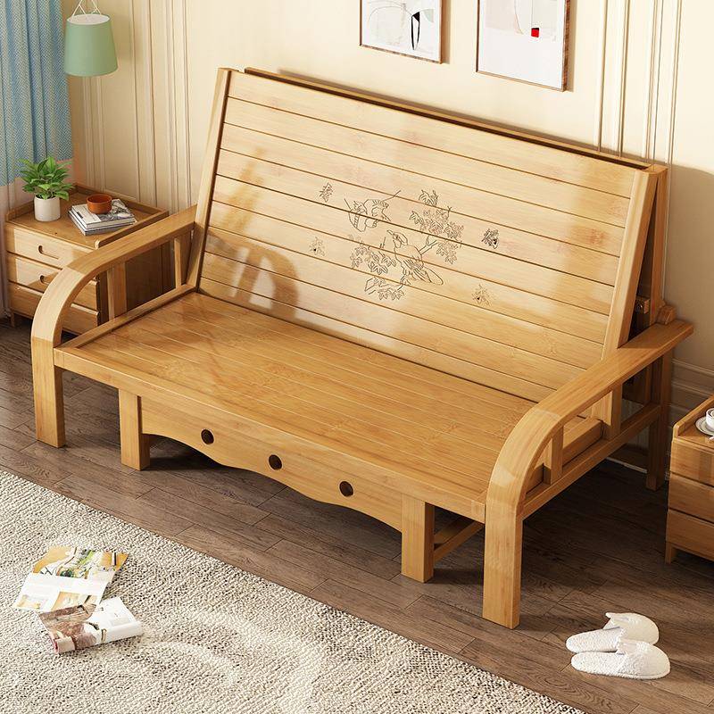 竹床折叠床单床人双人用办公室实55514木凉家租房简小易硬板床小户型