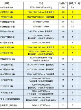 托置盘网格田叉车卡板121栈0垫板板字物流货架内钢管加厚加LRS厚