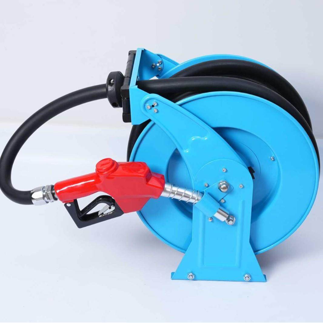新款蓝色压伸自动卷管柴油JCM卷管器自动缩水鼓管才器有卷管高器