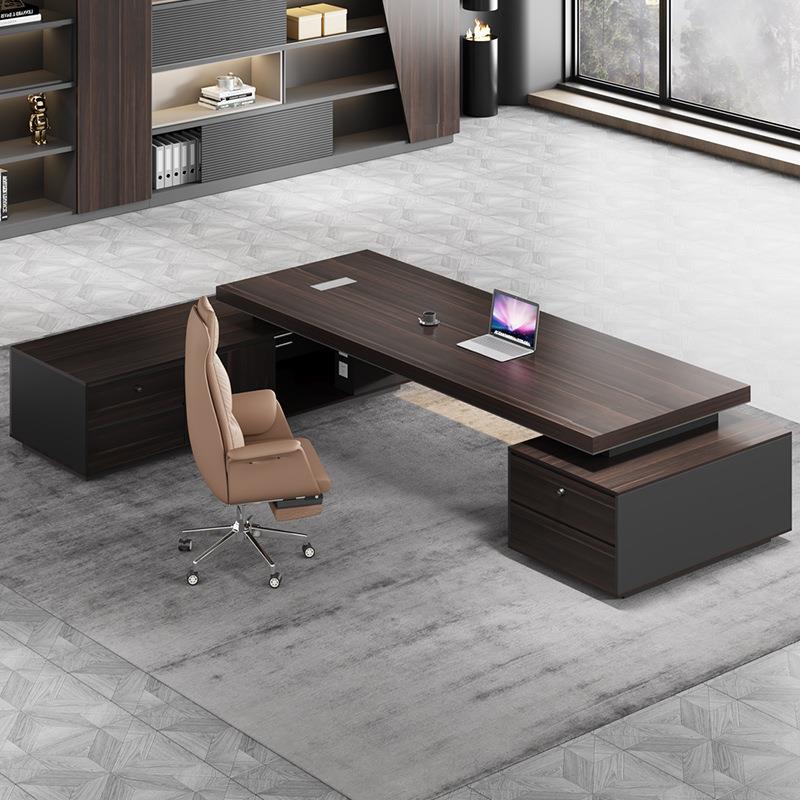 老QGR办公桌椅组合简约现代董事长大办公桌室主管总裁板班台