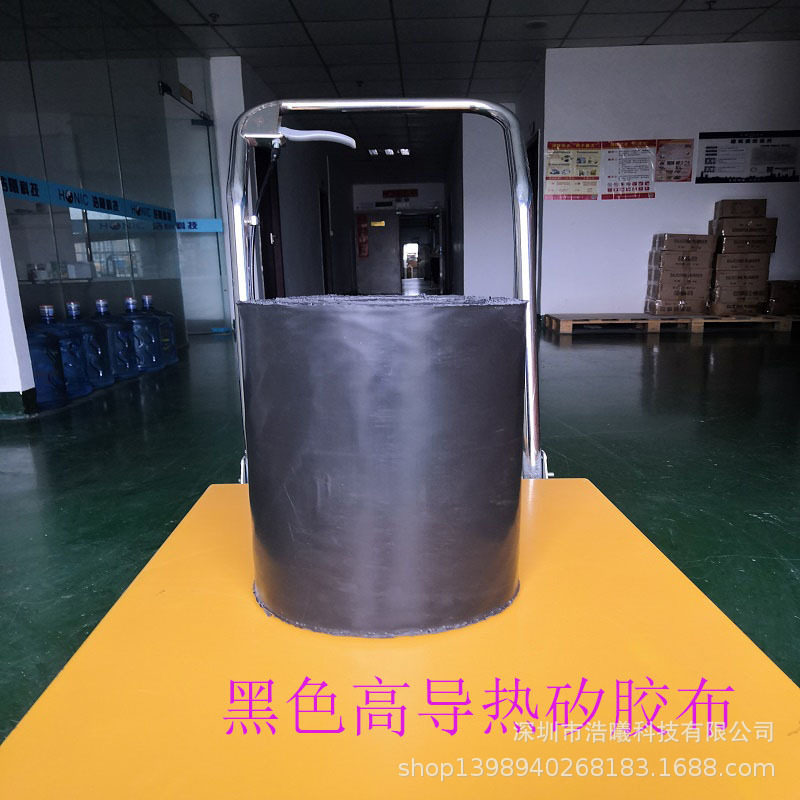 黑色高导热耐高温绝缘矽胶布
