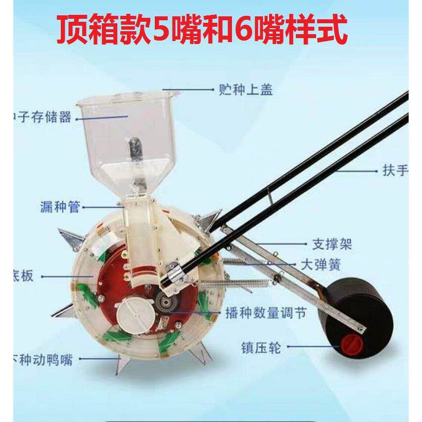 大手推棉花豆花生玉米播种CAN器滚点播轮机精轮量播种机手推式