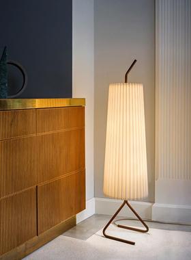 欧式头落地灯床代书简约客42075厅卧室沙发旁边立式灯房百褶布艺灯现具