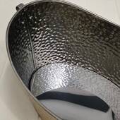 锈钢加厚冰桶不槟KTV酒不吧NPU用品香桶电镀锈钢元 宝形冰盆红洒桶