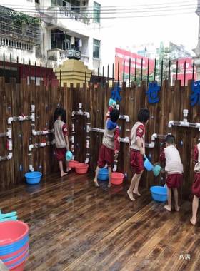 幼儿园水管墙儿拼童合墙面玩水管道管墙角区玩水组套RGD装透明水