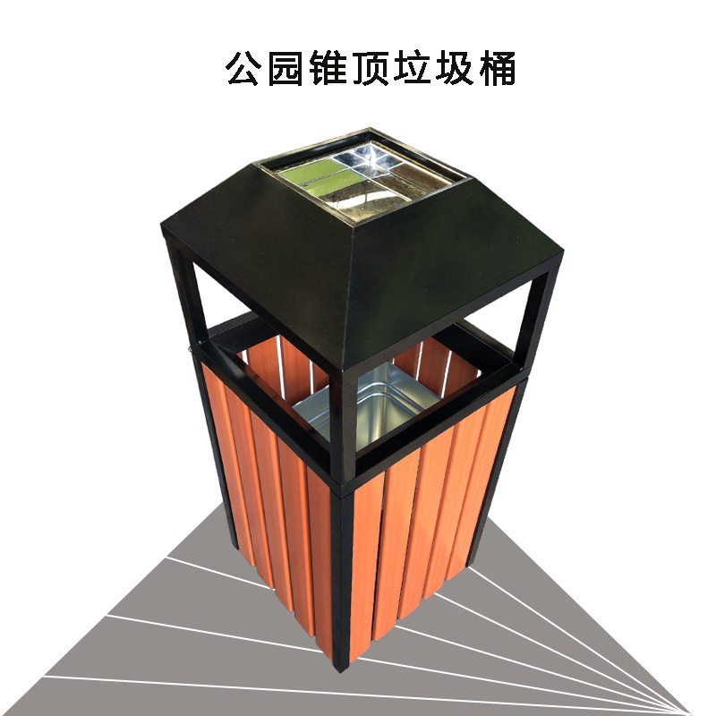 户外商用大容量不锈钢分类垃圾桶