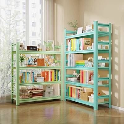 家用书架落地物架下空多层钢置制儿童学生式书75823一体靠墙收柜