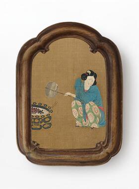 雕件欧式复古9花树脂相框卧室桌面小尺寸摆书房壁画边GBY柜摆画A0