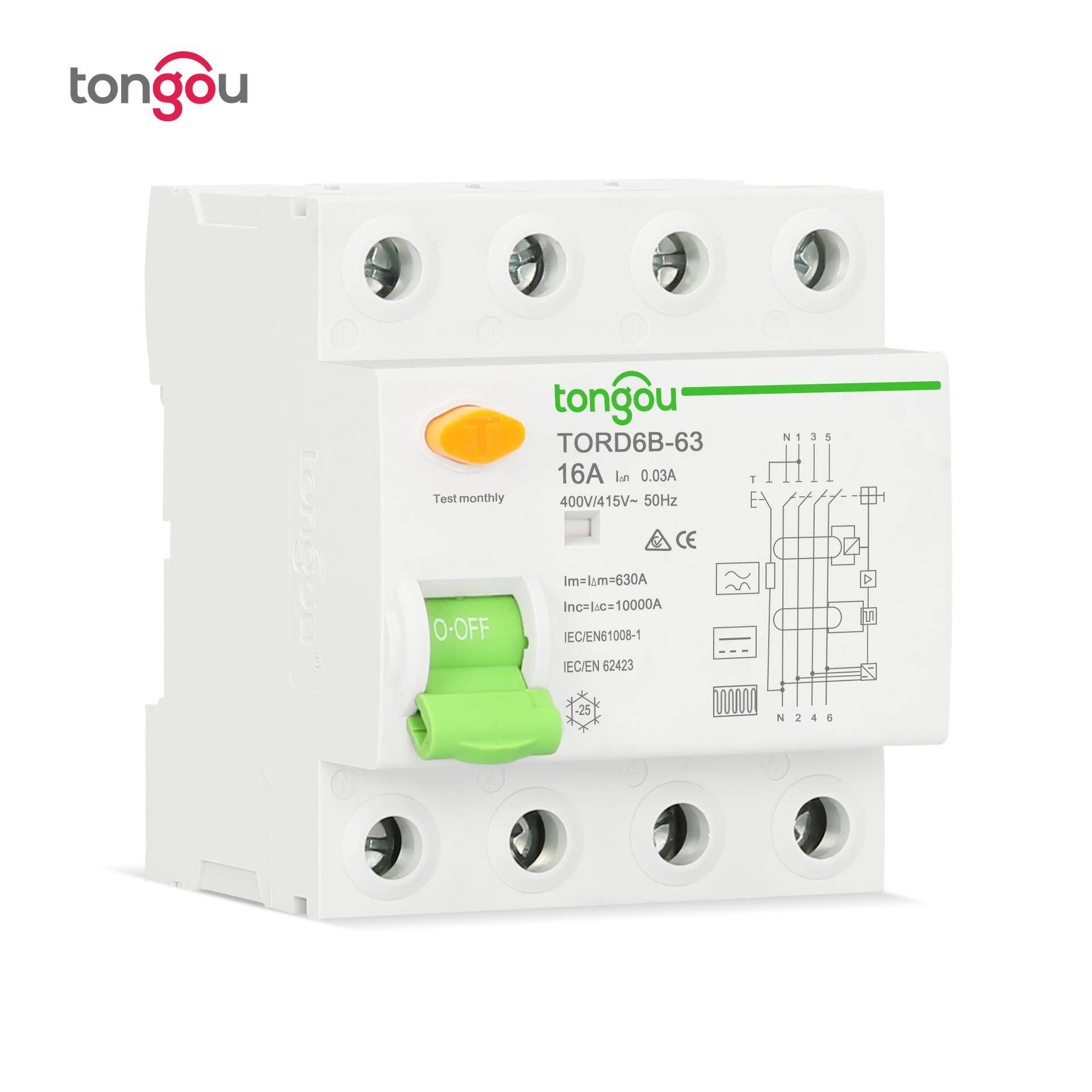 B型漏电保护器漏电断伏路器4P6348466A电保C护漏开关10KA光RCBRCD