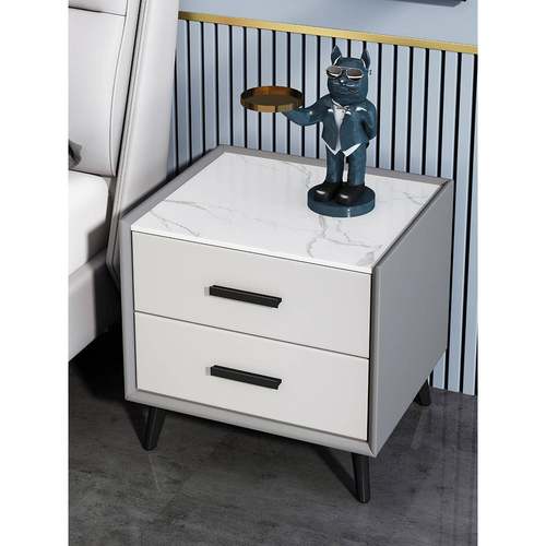 实木轻奢床头柜约现代简家用卧物室岩迷你板5UNP0cm简约储收纳柜