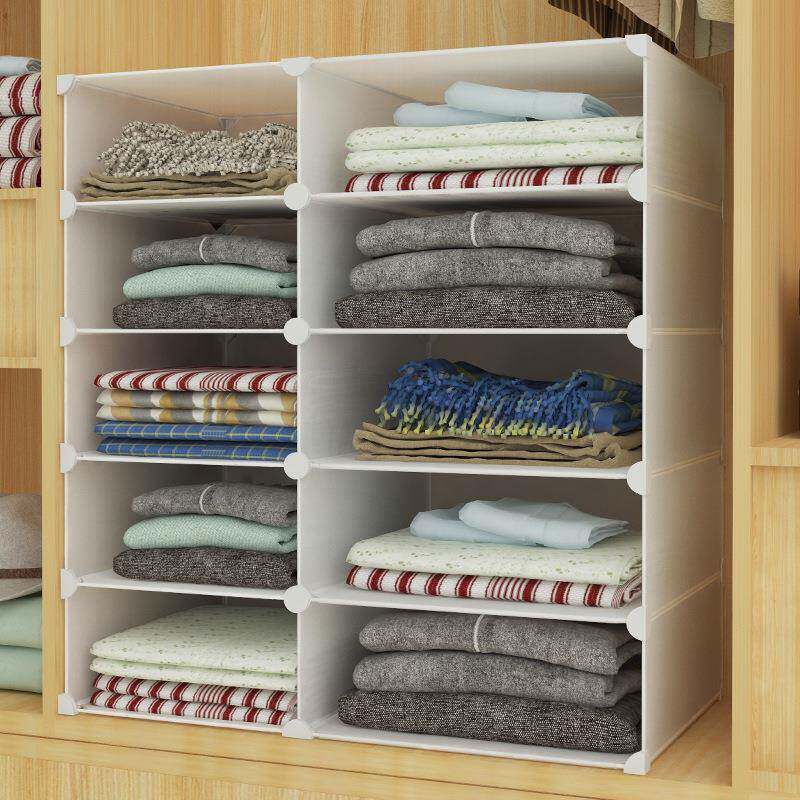 衣柜板分柜子隔里BRK的分层收纳宿舍衣橱层架整理衣服面置物架塑