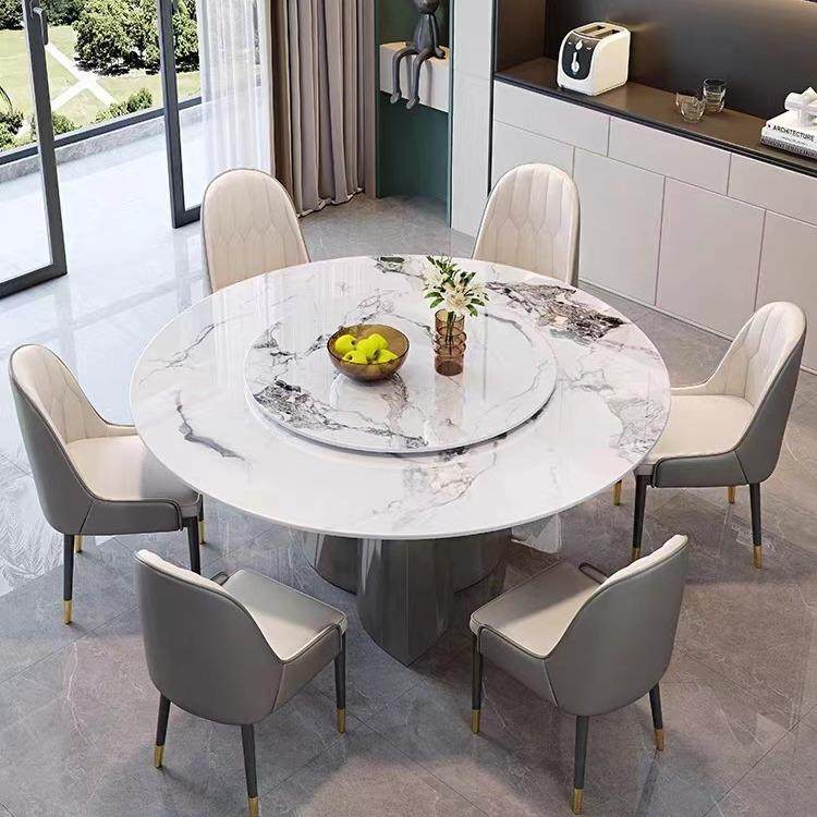 意轻式奢岩板西餐桌现代简约圆形桌带转HCK盘家用小户型饭餐椅组,鲜花速递/花卉仿真/绿植园艺,其它园艺用品,淘宝优惠券,粉丝福利购,淘宝优惠卷