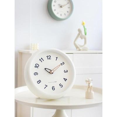 简约表挂客厅振新钟款家用时尚静音时GQH钟挂墙奶油钟风嘉卓振尾
