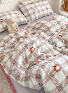 冬NUU季家新高克重双层纱糯糯绵加印花款款厚保暖用学生宿舍床品