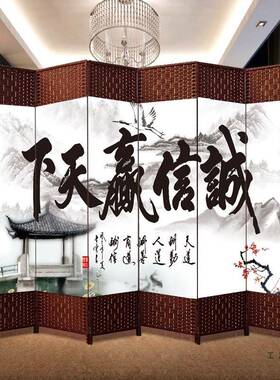 屏风客隔断墙厅厅简约现代公折叠移动折HPD屏推拉卧室遮餐挡家用