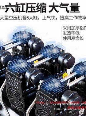 飞气豹大型无静音空V压机220/380高压打气GVX泵空压缩机真石漆油