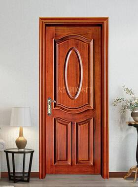 别家用原木墅烤漆门双面扣工经艺橡木门卧室平开门典线室94851内