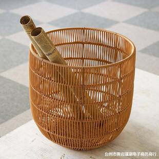 衣仿藤编脏篓衣物洗箩筐圆卧室换衣服筐洗PQW衣篓形浴巾筐篮子大