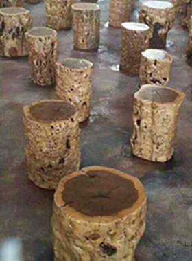 花枣墩子原木树桩实木树38845墩木根雕茶几凳子茶凳凳圆架艺术奇