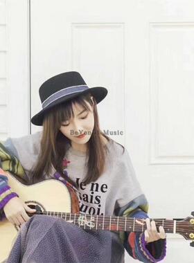 行AHA亚伯拉罕星心愿深海奇36/41语寸全单板民谣吉他加振缘电箱旅