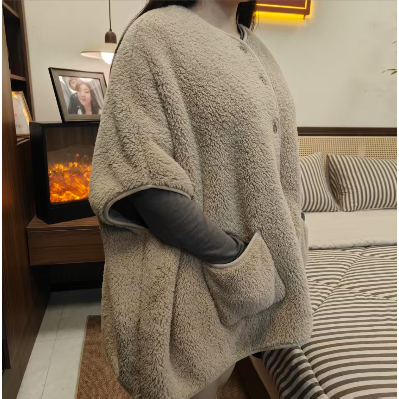 【大潘专属】舒绒女款宽松睡衣上衣斗篷JYFZ0009,运动服/休闲服装,单马甲,淘宝优惠券,粉丝福利购,淘宝优惠卷