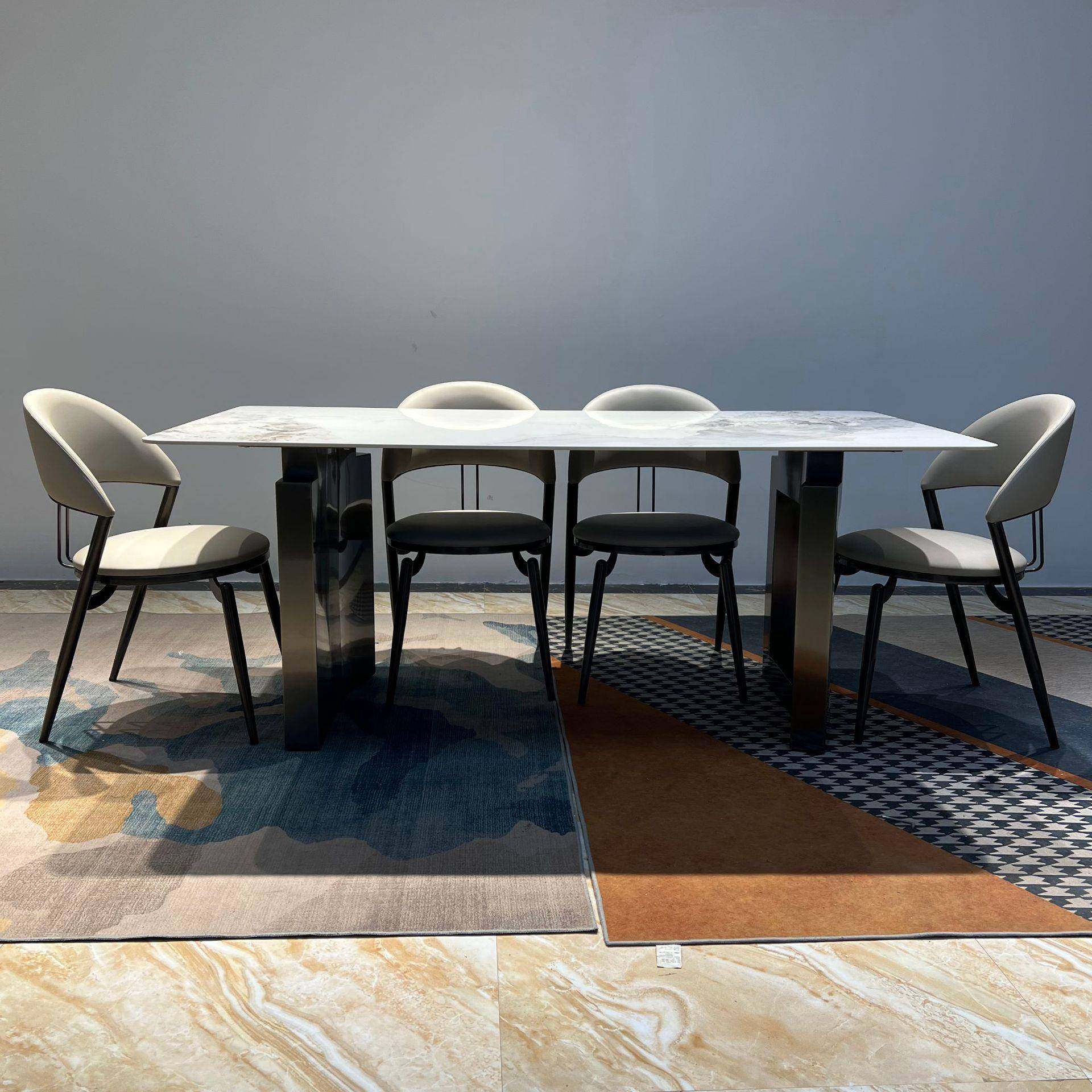 意式轻奢岩板餐桌现代简约家用镜面不锈钢设计师款奢石岩板吃饭桌,收纳整理,烫衣板及配件,淘宝优惠券,粉丝福利购,淘宝优惠卷