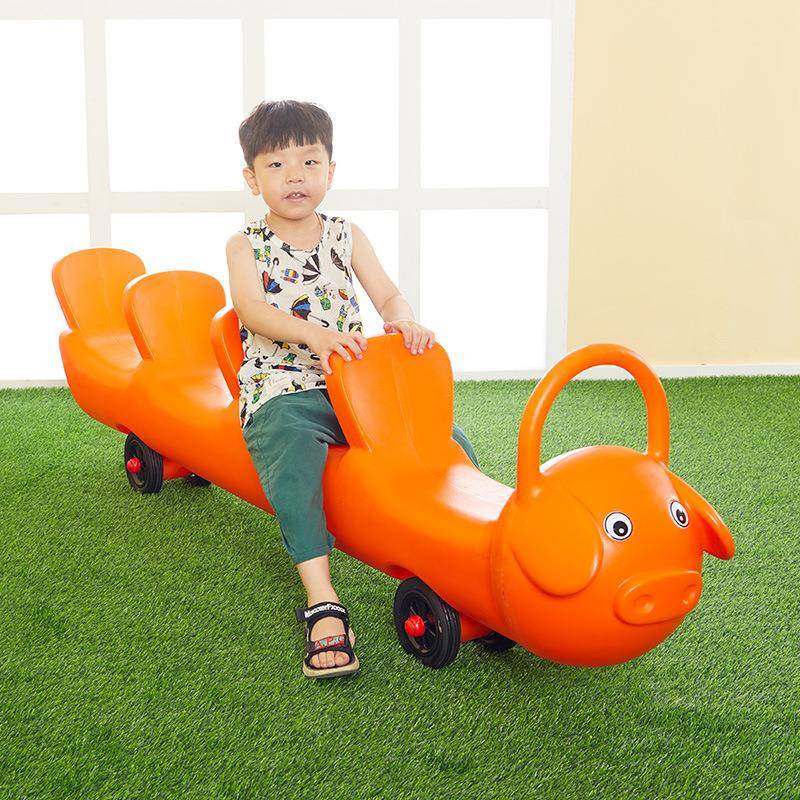 滑行车四人车幼儿园双人团队协力车儿童协作户外玩具感统训练器材