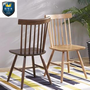 新款实木餐椅加厚加粗白蜡木书桌椅子