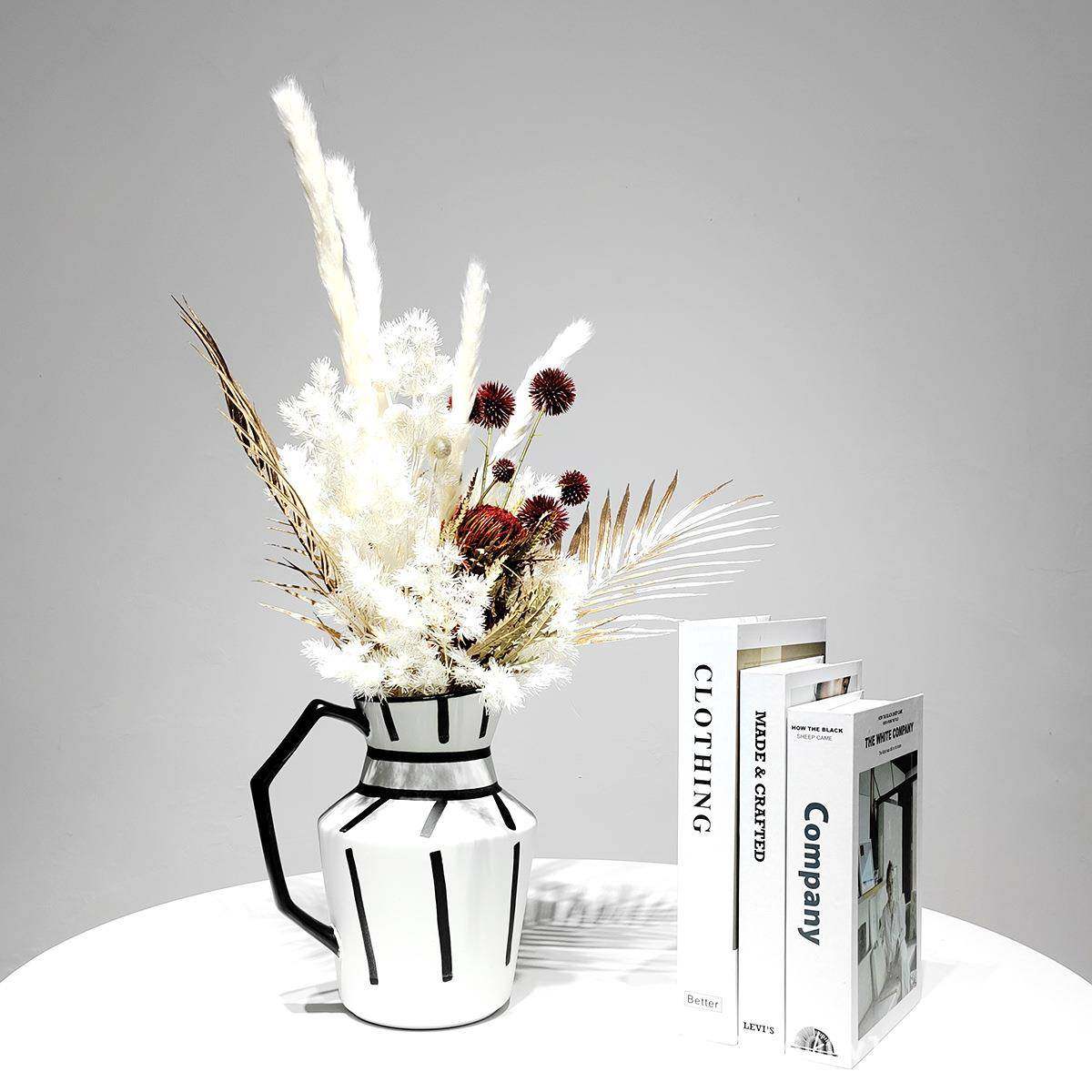 现代轻奢黑白陶瓷花瓶摆件软装家居客厅电视柜餐桌插花花艺装饰品,机械设备,其他机械设备,淘宝优惠券,粉丝福利购,淘宝优惠卷