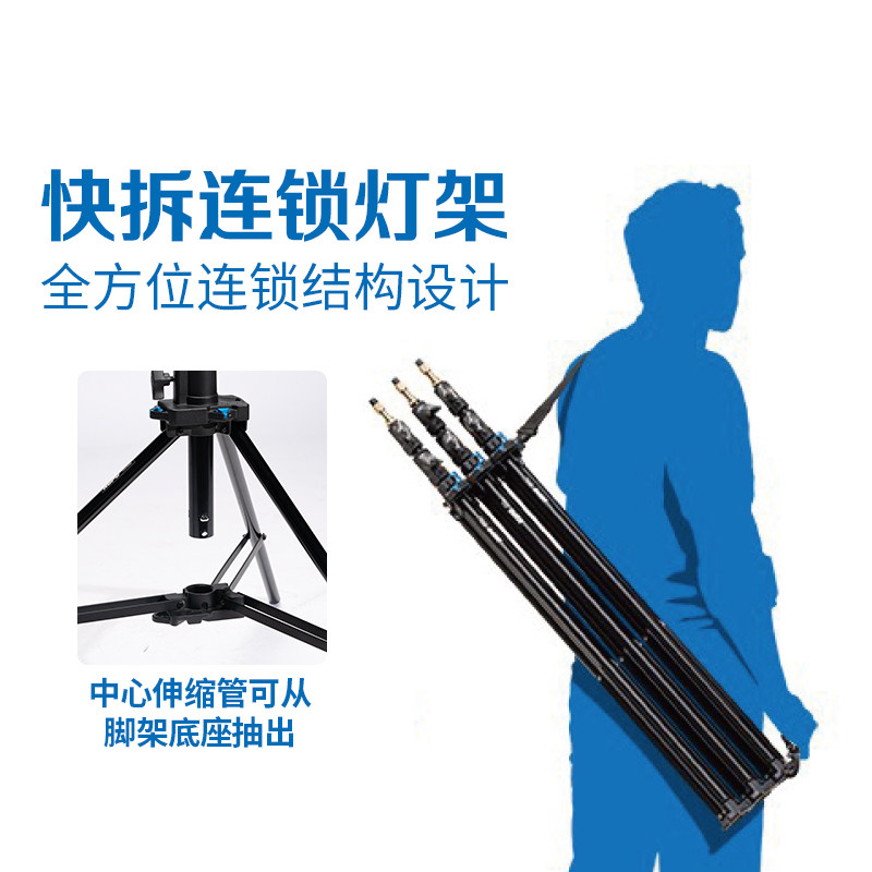 KUPO快拆连锁三脚架090轻便携121中轴可拆拍摄影手持灯架