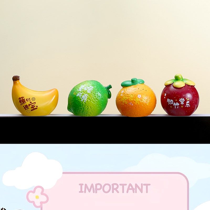 创意仿真水果电脑装饰显示器屏幕摆件寓意治愈系桌面工位氛围布置