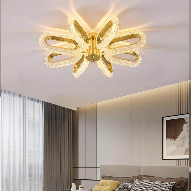 厅吸顶客灯高档58大气晶灯大厅主灯轻奢吊灯主房间出水口灯卧具