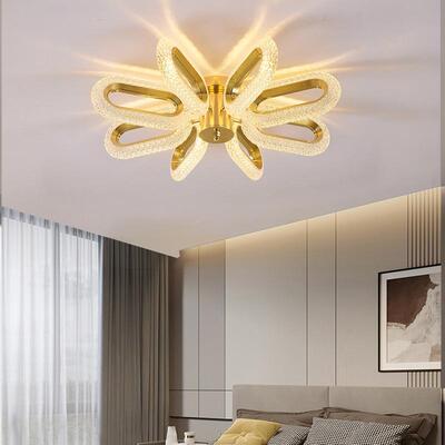 厅吸顶客灯高档58大气晶灯大厅主灯轻奢吊灯主房间出水口灯卧具