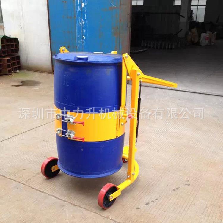 桶转搬运QMD机械车式翻油桶车简易手推油桶搬油运夹具