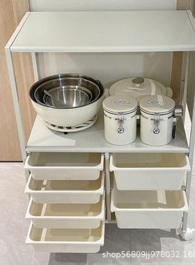 厨房置物架餐落地微波35829炉收纳储物备工作台切柜菜多层桌动餐