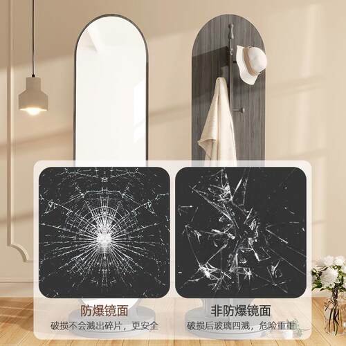 转穿衣镜落地衣架镜子SDH一体全旋身镜卧室衣帽架动立式可移试衣