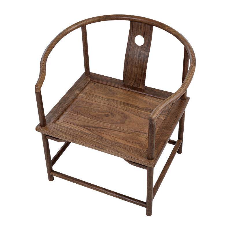 老榆117木新中禅椅茶椅泡茶椅子官南式宫椅实木椅圈椅太师椅餐帽