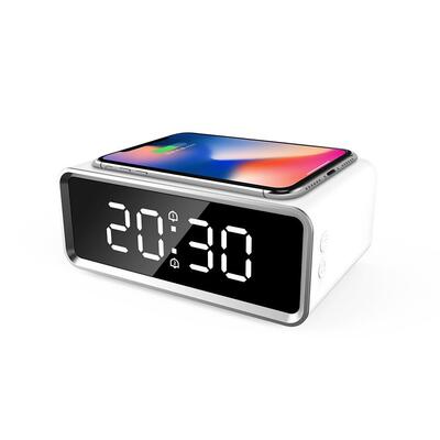 新品无闹闹线9923充钟9923ALED显示10w充无线快QI万年历温度钟