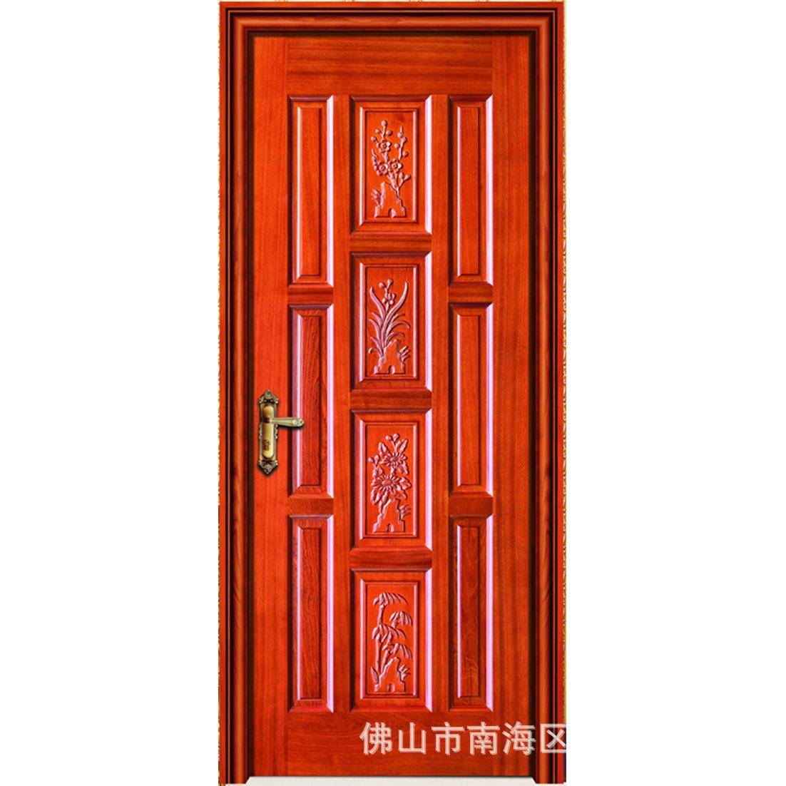 樱间桃原木门612简门约实木门欧式简约实木红门卫生门厨房厂家直